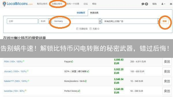 告别蜗牛速！解锁比特币闪电转账的秘密武器，错过后悔！